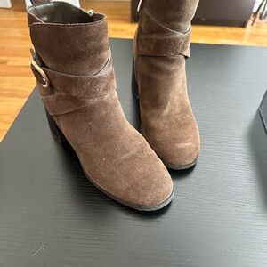Nine West Brown Suede Ankle Boots